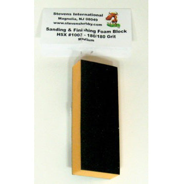 Hobby Stix 1003 180/180 Grit Medium Sanding & Finishing Foam Block