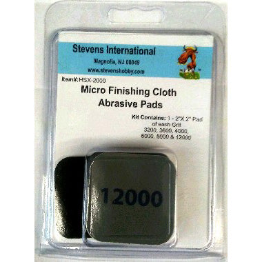 Hobby Stix 2000 2"x2" Micro Finishing Cloth Abrasive Pads (6 different grits)