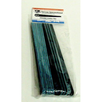 Hobby Stix 411 800/800 Grit XXX-Fine Hobby Stix Sanding Sticks (10 Pack)