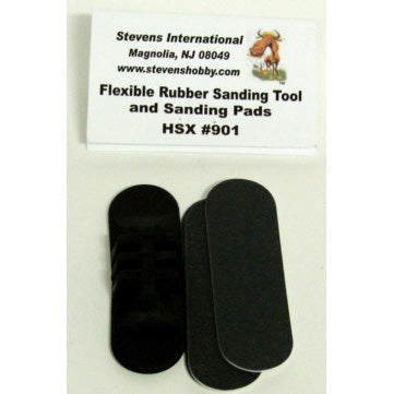 Hobby Stix 901 Flexible Rubber Sanding Tool with 3 diff Waterproof Sanding Pads
