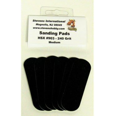Hobby Stix 903 240 Grit Medium Waterproof Sanding Pads for #901 (6 Pack)