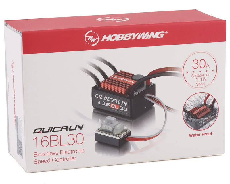 HOBBYWING 30110000 16BL30 QuicRun Brushless Waterproof ESC for 1/16 & 1/18