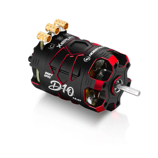 HOBBYWING 30401135 XeRun D10 10.5T 4600KV Brushless Drift Motor - Red Passion Edition