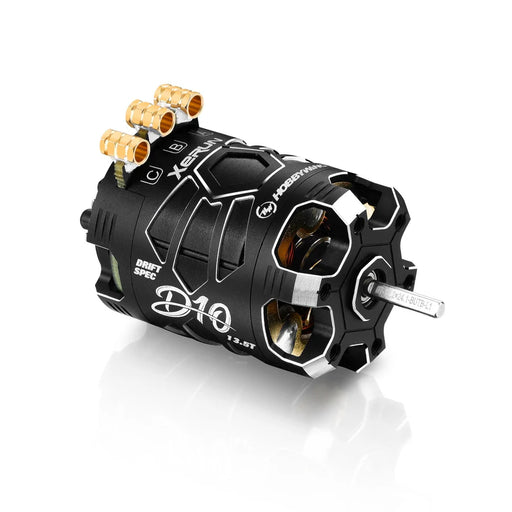 HOBBYWING 30401137 XeRun D10 13.5T 2900KV Brushless Drift Motor - Black Stealth Edition