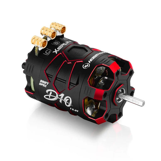 HOBBYWING 30401138 XeRun D10 13.5T 2900KV Brushless Drift Motor - Red Passion Edition