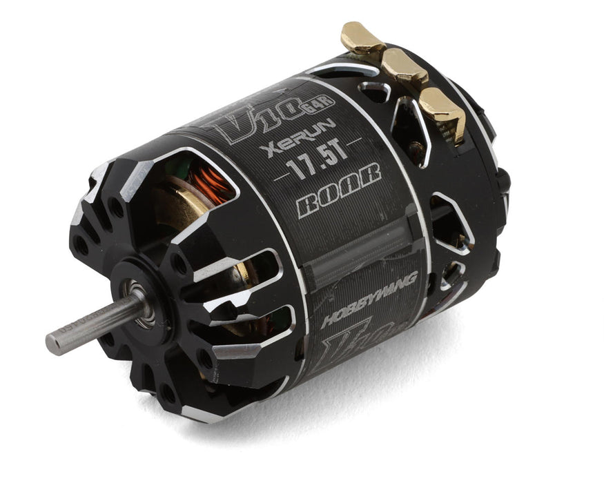 HOBBYWING 30401745 XeRun V10 G4R 17.5T Sensored Brushless Motor with 3.17mm Shaft