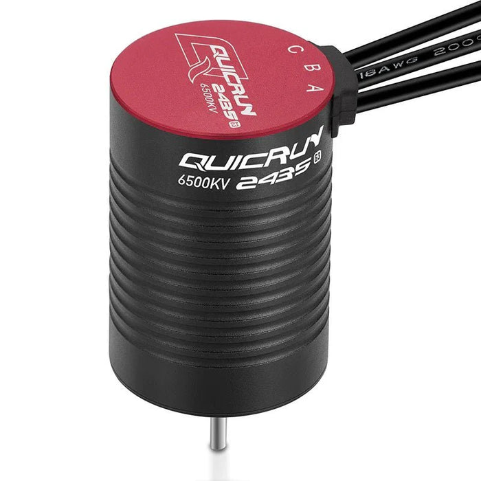 HOBBYWING 30404005 QuicRun 2435 SL G3 6500KV Brushless Motor with 2mm Shaft for 1/16 and 1/18 Vehicles