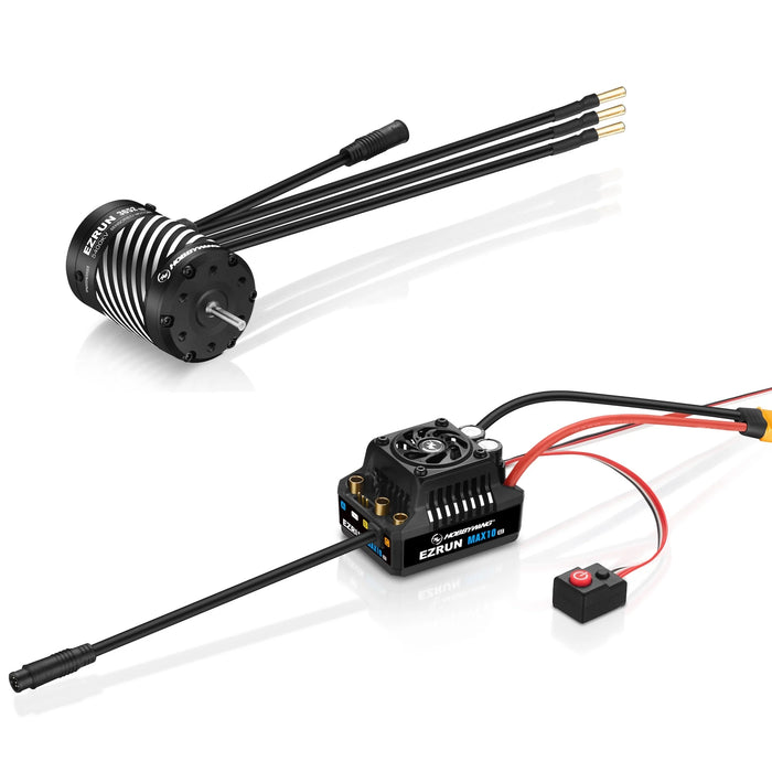 HOBBYWING 38010208 Max10 G2S ESC and EZRUN G3 3652SD 5400KV Brushless Motor Combo