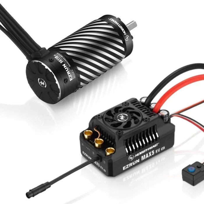 HOBBYWING 38010603 EzRun MAX5 G2 ESC and 56118 SD G2 650KV Sensored Brushless Motor Combo