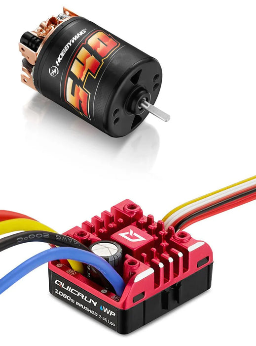 HOBBYWING 38020349 QuicRun 1080 G2 ESC with 540 30T Brushed Motor Combo