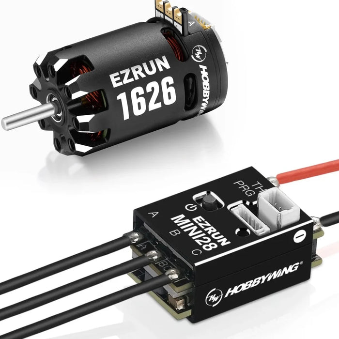 HOBBYWING 38020368 EzRun Mini28 ESC and 1626 SD 6500KV Sensored Brushless Motor Combo