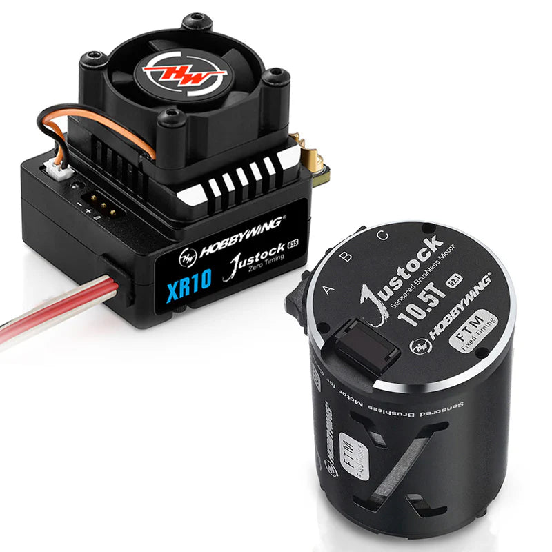 HOBBYWING 38020370 XeRun XR10 Justock G3S JS2 10.5T G2.1 Sensored Brushless Motor Combo