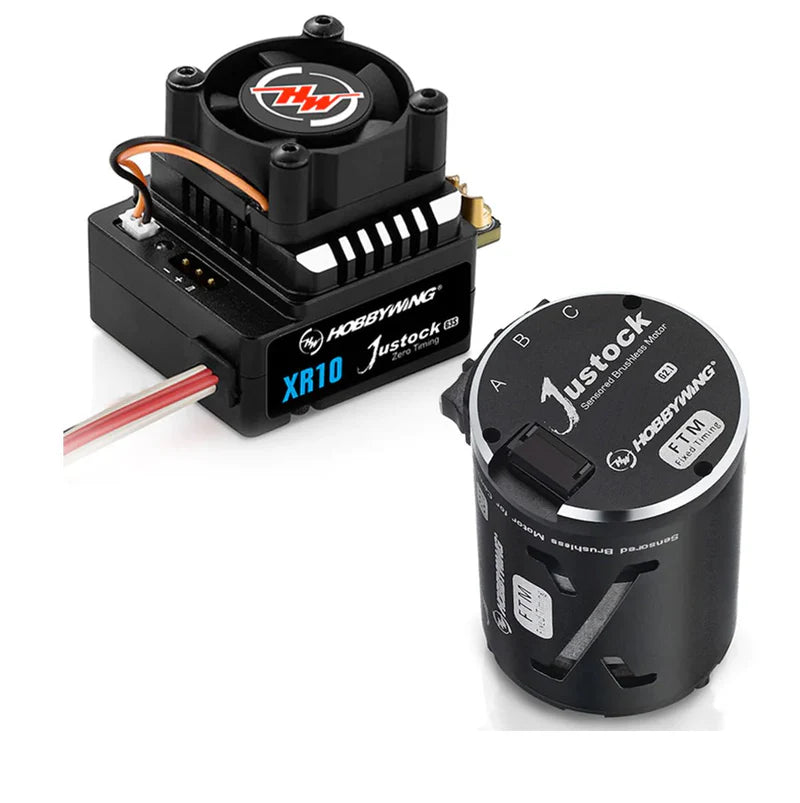HOBBYWING 38020374 XeRun XR10 Justock G3S JS7 25.5T G2.1 Sensored Brushless Motor Combo