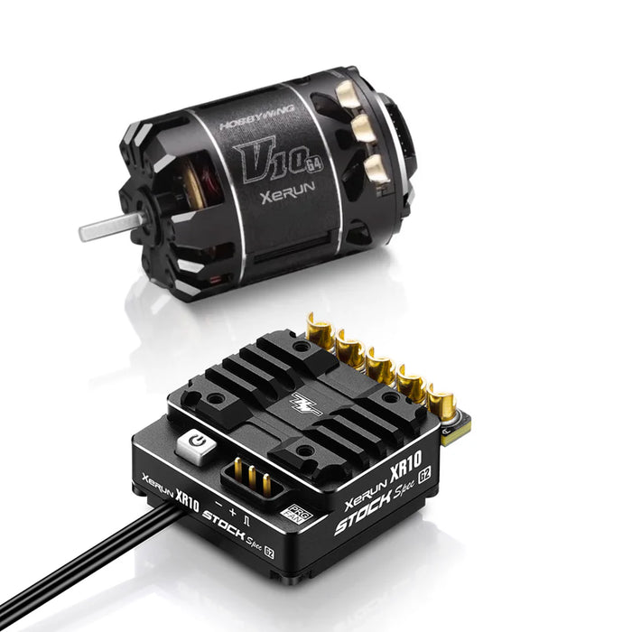 HOBBYWING 38020378 XeRun XR10 Stock 2S G2 ESC and V10 G4R 17.5T Brushless Motor Combo