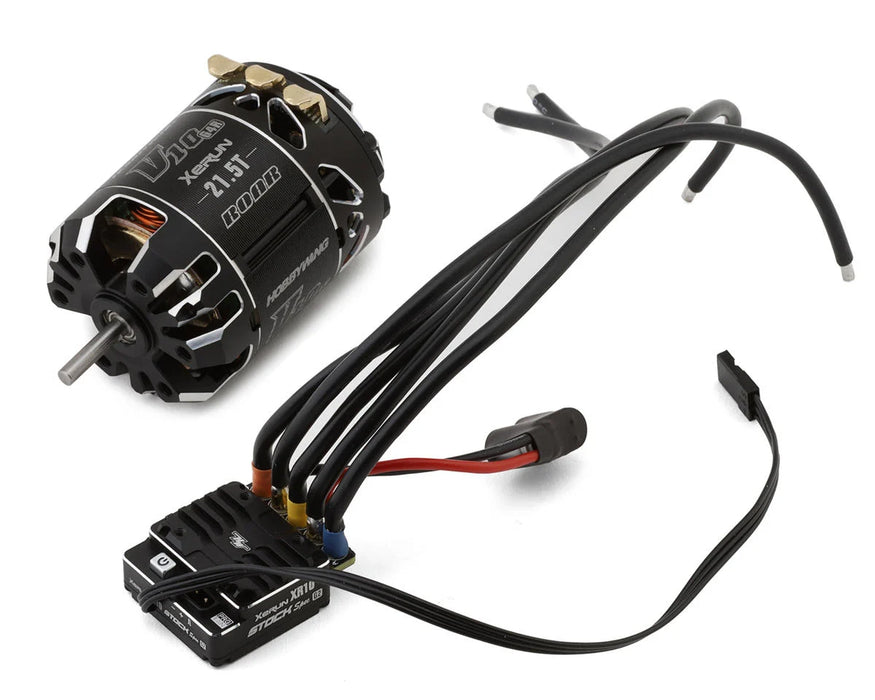 HOBBYWING 38020379 XeRun XR10 Stock 2S G2 ESC and V10 G4R 21.5T Brushless Motor Combo