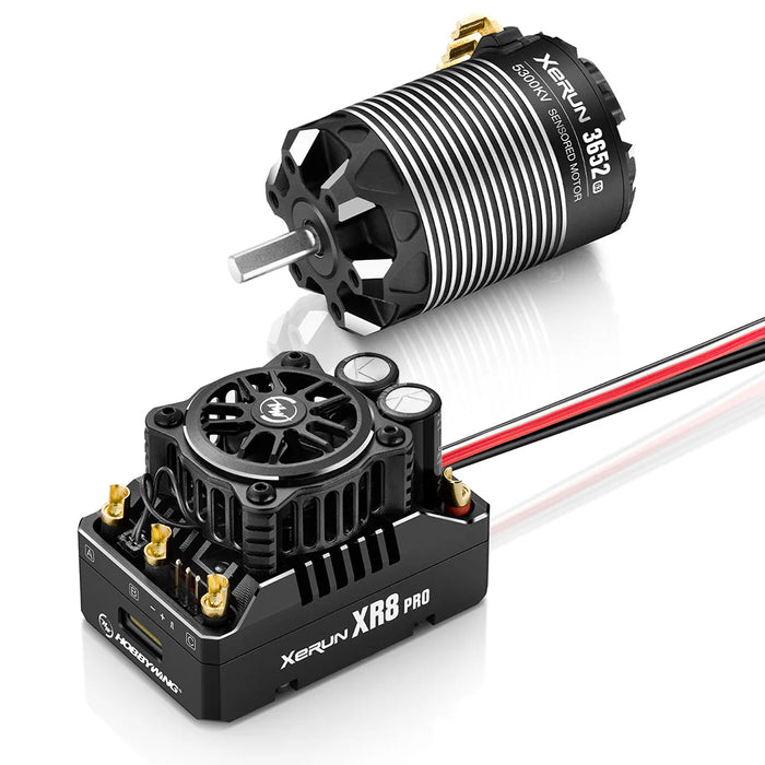 HOBBYWING 38020437 XeRun XR8 Pro G3 ESC and 3652 SD 4500KV G3 Sensored Brushless Motor Combo