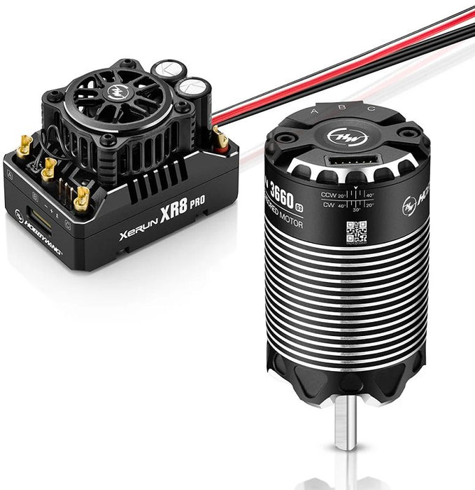 HOBBYWING 38020439 XeRun XR8 Pro G3 ESC and 3660 SD 3200KV G3 Sensored Brushless Motor Combo