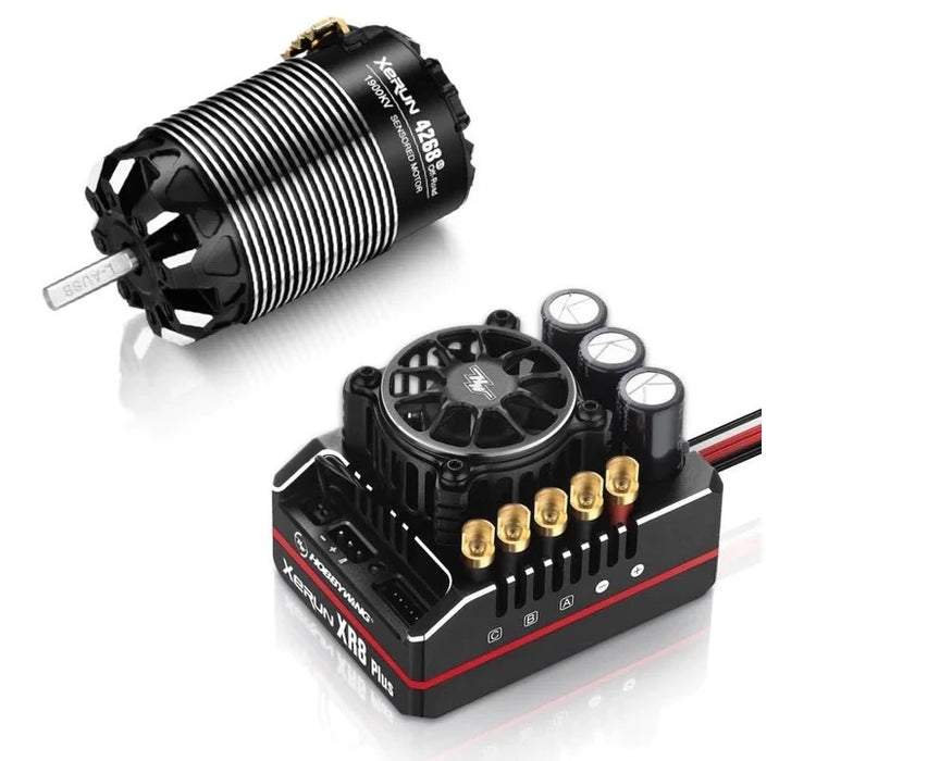 HOBBYWING 38020500 XeRun XR8 Plus G2S ESC and 4268 G3 1900KV Sensored Brushless Motor Combo
