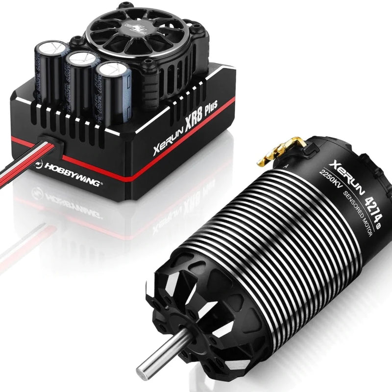 HOBBYWING 38020504 XeRun XR8 Plus G2S ESC and 4274 G3 2250KV Sensored Brushless Motor Combo