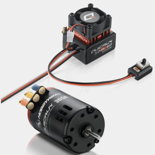 HOBBYWING 38030204 QuicRun 10BL60 ESC and QRC10SD 17.5T G2 Sensored Brushless Motor Combo