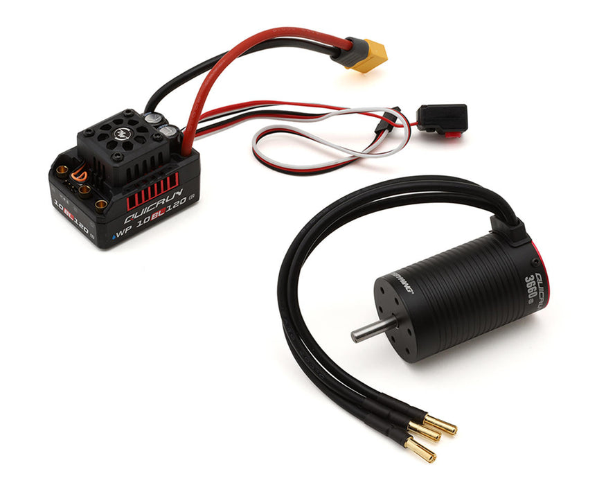 HOBBYWING 38030210 QuicRun 10BL120 G2 and 3660 SL G2 3150KV Brushless Motor Combo
