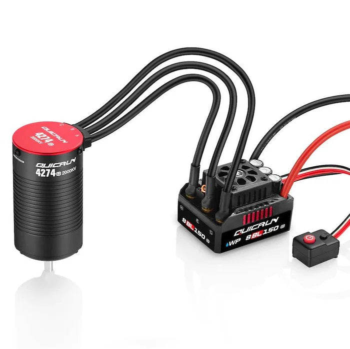 HOBBYWING 38030401 QuicRun WP 8BL150 G2 ESC with 4274 G2 Brushless Motor Combo