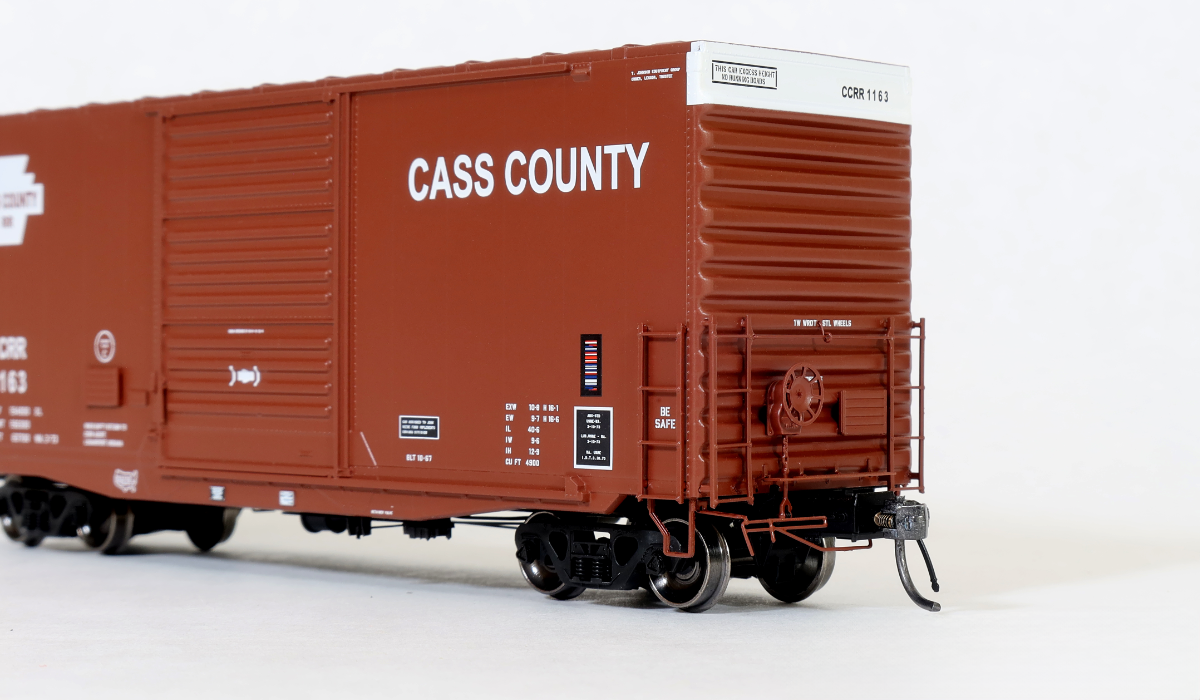 Home Shops HFB-019-002 HO Scale PS 40' Mini Hy Cube Boxcar Cass County CCRR 1188