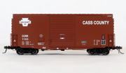 Home Shops HFB-019-002 HO Scale PS 40' Mini Hy Cube Boxcar Cass County CCRR 1188