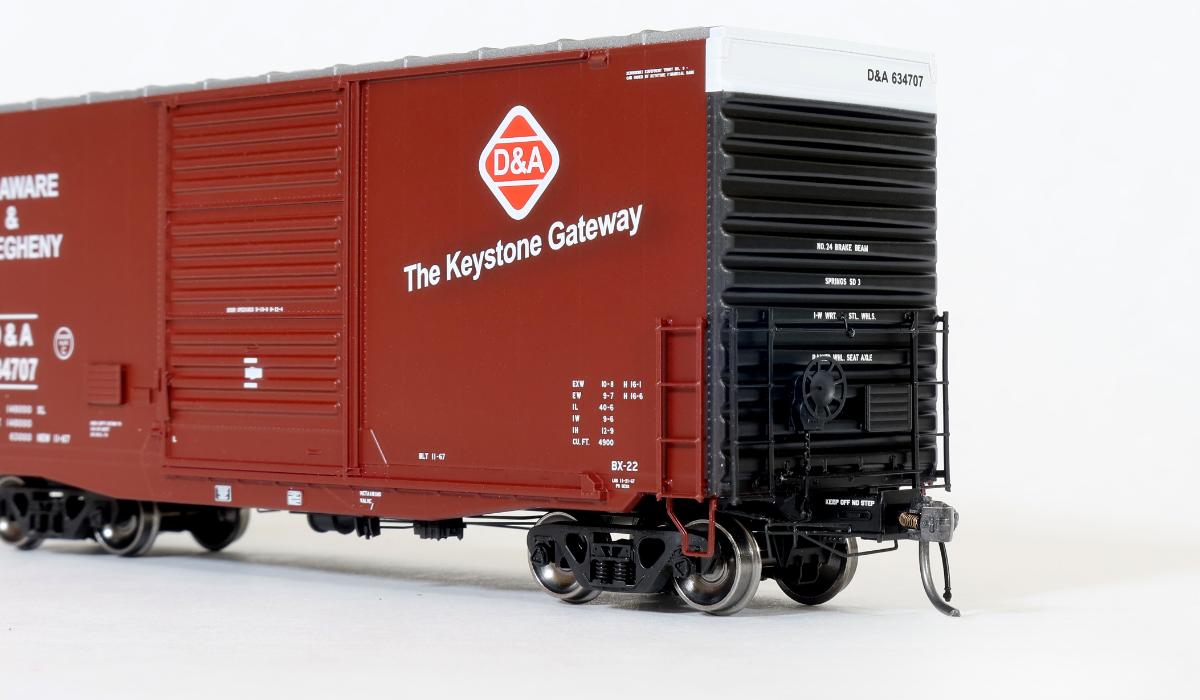 Home Shops HFB-020-002 HO Scale PS 40' Mini Hy Cube Boxcar Delaware and Allegheny D&A 634756