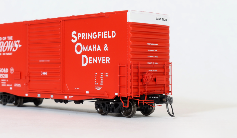 Home Shops HFB-024-002 HO Scale PS 40' Mini Hy Cube Boxcar Springfield Omaha & Denver SO&D 55231
