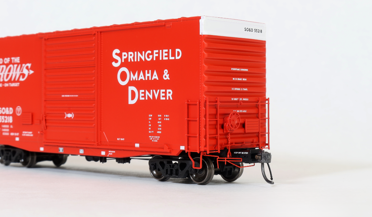 Home Shops HFB-024-002 HO Scale PS 40' Mini Hy Cube Boxcar Springfield Omaha & Denver SO&D 55231