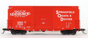 Home Shops HFB-024-002 HO Scale PS 40' Mini Hy Cube Boxcar Springfield Omaha & Denver SO&D 55231