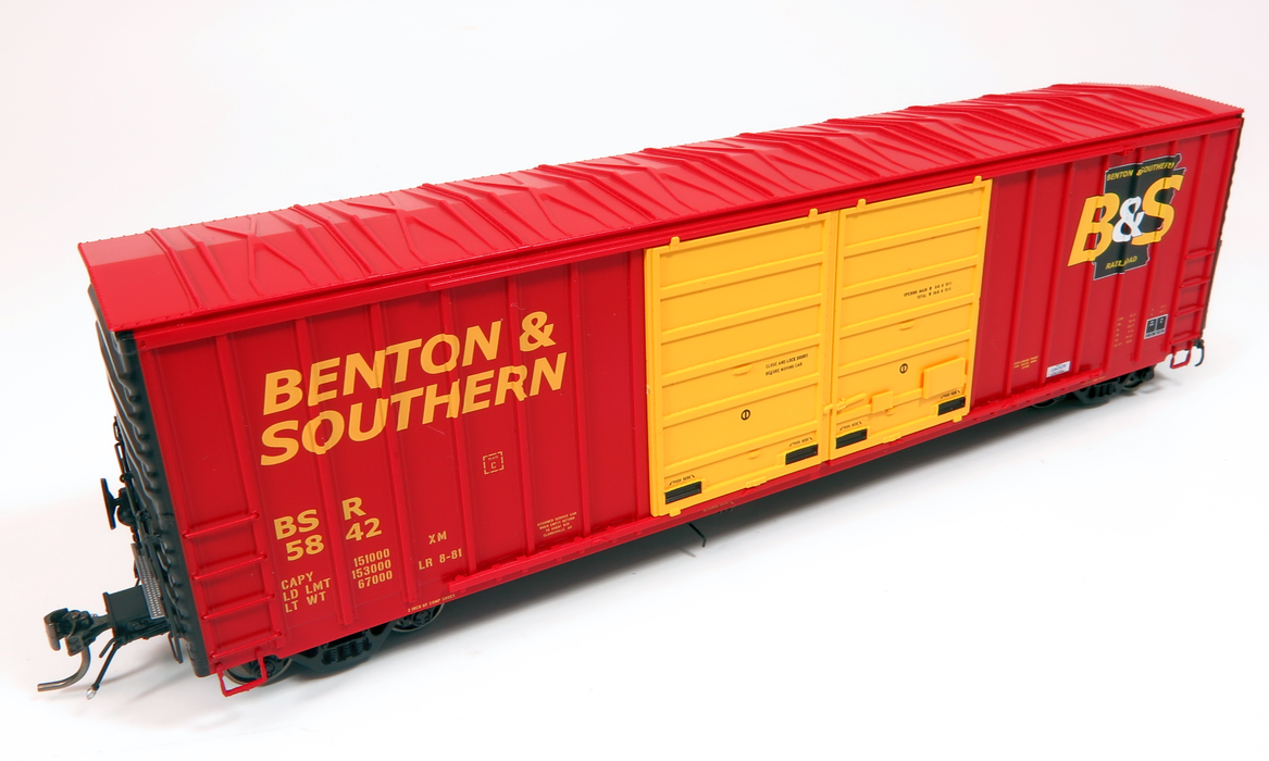 Home Shops HFB-029-002 HO Scale PC&F 5258 50' Double Door Boxcar Benton and Southern BSR 5823