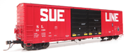 Home Shops HFB-032-003 HO Scale PC&F 5258 50' Double Door Boxcar Sue Line SL 23124