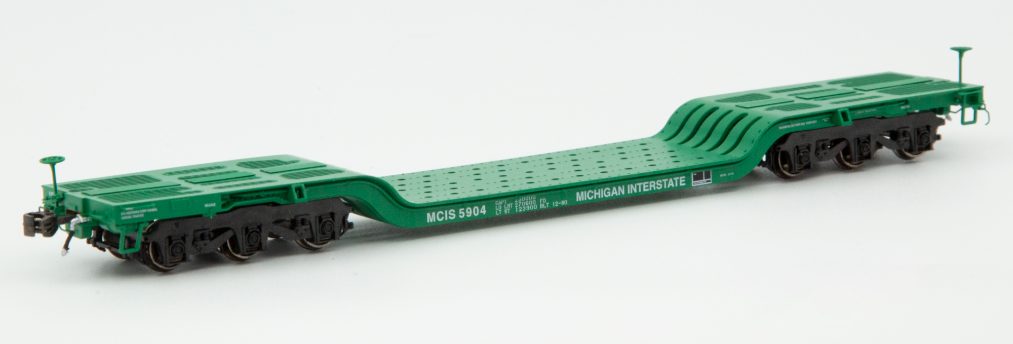 Home Shops HFF-001-001 HO Scale GSC Depressed Center Flat Car Michigan Interstate MCIS 5904
