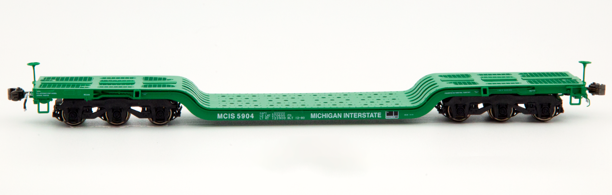 Home Shops HFF-001-001 HO Scale GSC Depressed Center Flat Car Michigan Interstate MCIS 5904