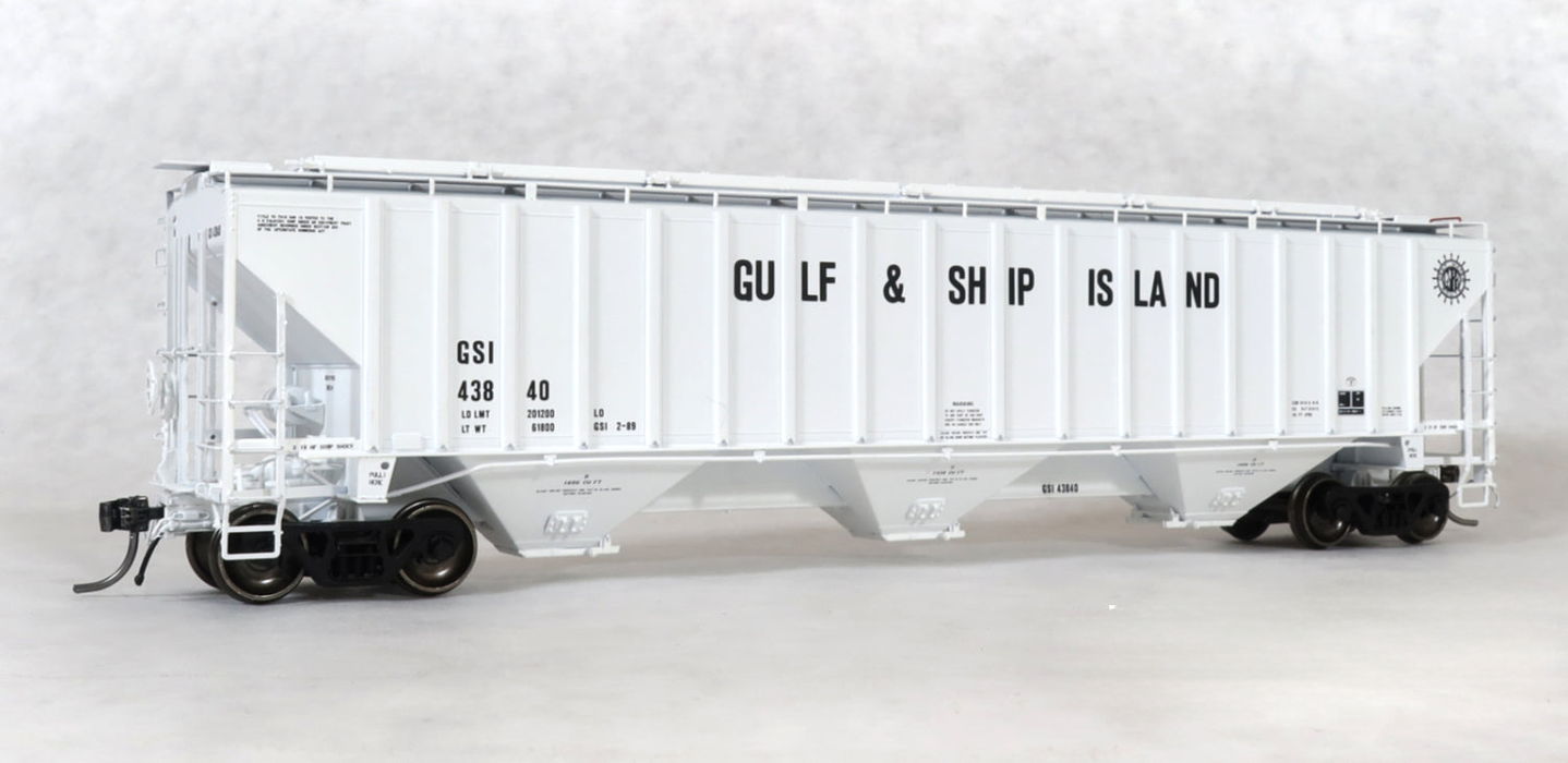 Home Shops HFH-003-004 HO Scale PS 4750 Covered Hopper Gulf and Ship Island GSI 43924