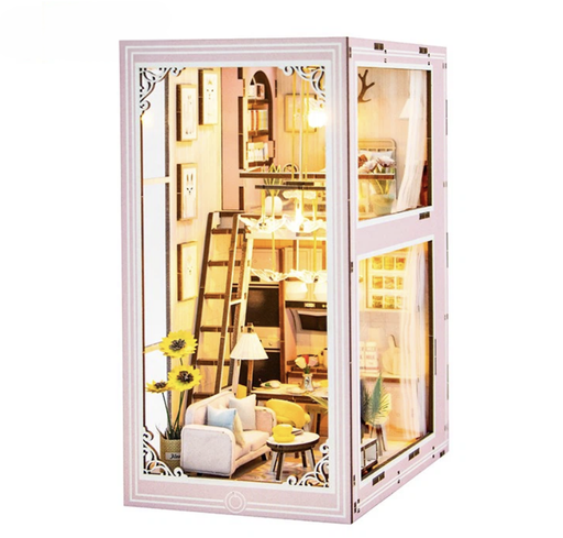 Hongda M2413 Pink Loft Book Nook