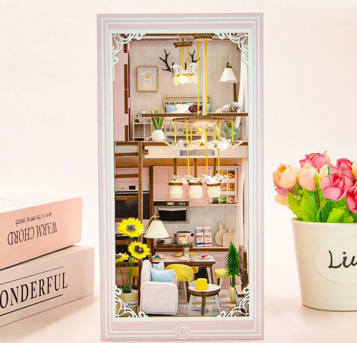 Hongda M2413 Pink Loft Book Nook