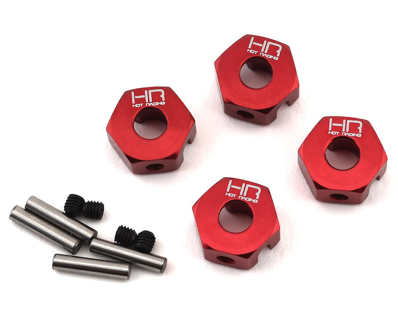 Hot Racing HRAATF10A02 12mm Aluminum Wheel Hub Adapter 1/10 Arrma 4x4 3S Vehicles (4 Pack)