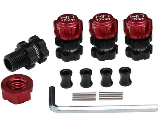 Hot Racing HRAATF117XT02 Aluminum Heavy Duty 10mm Offset 17mm Hubs 1/10 Arrma 4x4 3S Vehicles