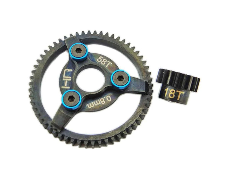 Hot Racing HRASTE258 Steel Pinion and Spur Gear Kit 18/58 Tooth 32 Pitch (0.8Mod)