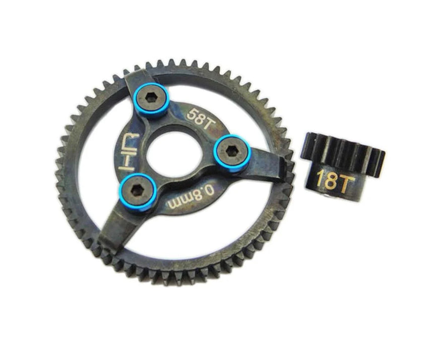 Hot Racing HRASTE258 Steel Pinion and Spur Gear Kit 18/58 Tooth 32 Pitch (0.8Mod)