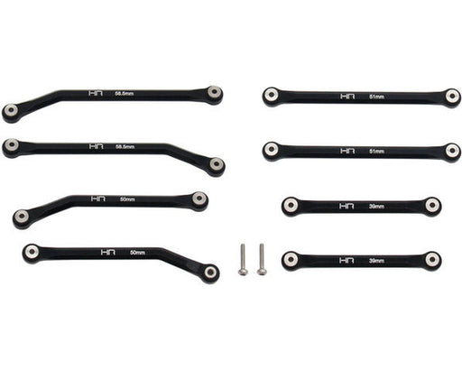 Hot Racing HRASXTF133HFJ01 Aluminum High Clearance 4 Links Set for (133.7mm) SCX 24