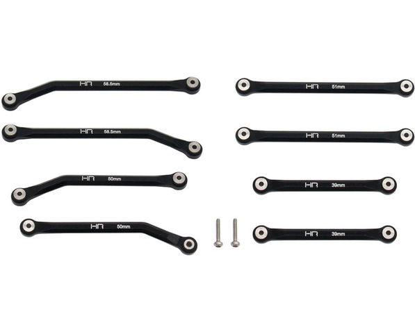 Hot Racing HRASXTF133HFJ01 Aluminum High Clearance 4 Links Set for (133.7mm) SCX 24