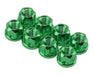 Hot Racing HRASXTY23N05 Axial SCX30 Green Aluminum 2mm Flange Wheel Nuts (8 Pack)