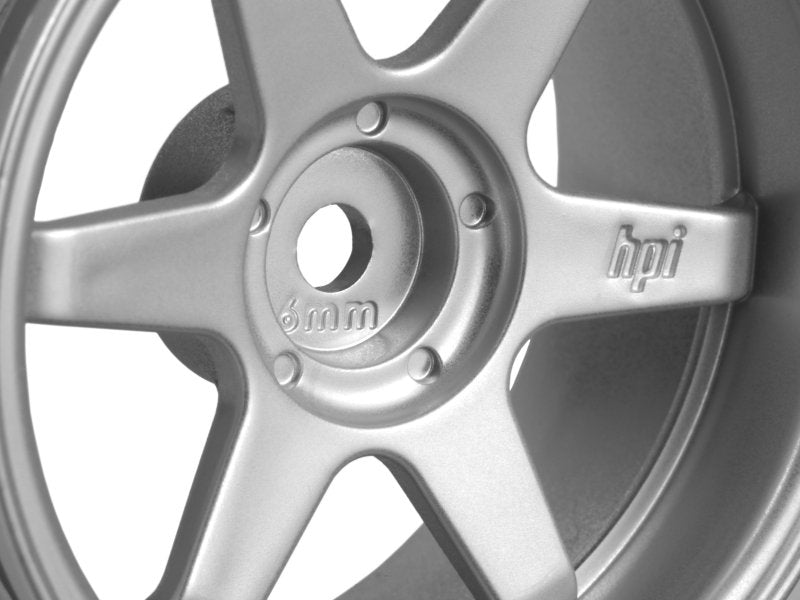 HPI 160753 TE37 Wheel 26mm Matte Chrome (6mm Offset)