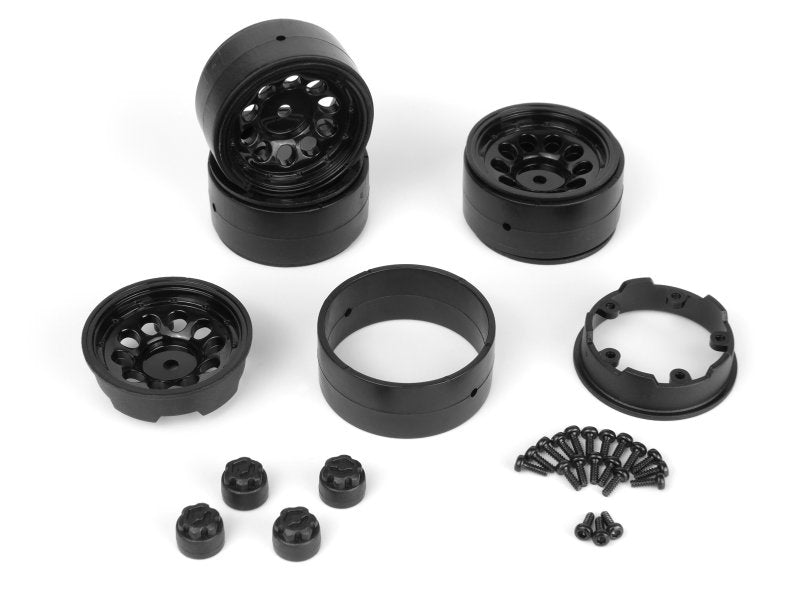 HPI 160841 Black CS-10 Beadlock Wheel 1.2in Set of 4 for Venture18