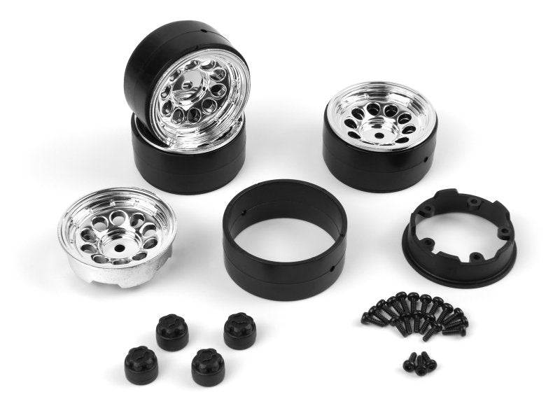 HPI 160842 Chrome CS-10 Beadlock Wheel 1.2in Set of 4 for Venture18