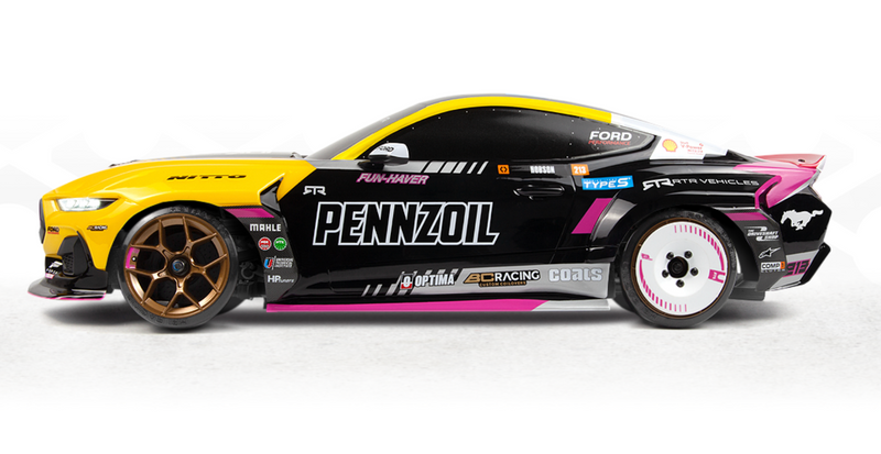 HPI 161009 1/10 Stage-D10 Flux Drift Car Ford Mustang GT RTR S650 - B.Hobson